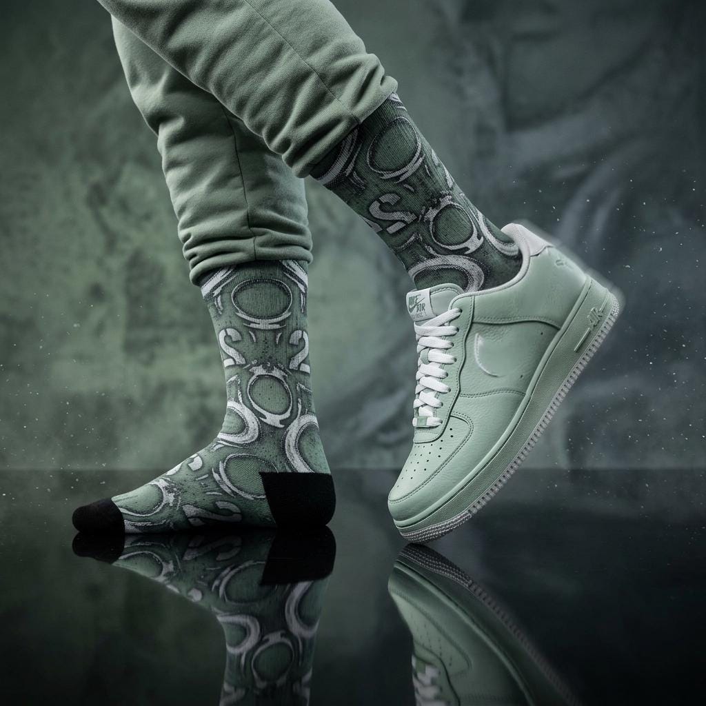Kobe Bryant x Air Force 1 Socks | Concrete Luxury Basketball Heritage Streetwear