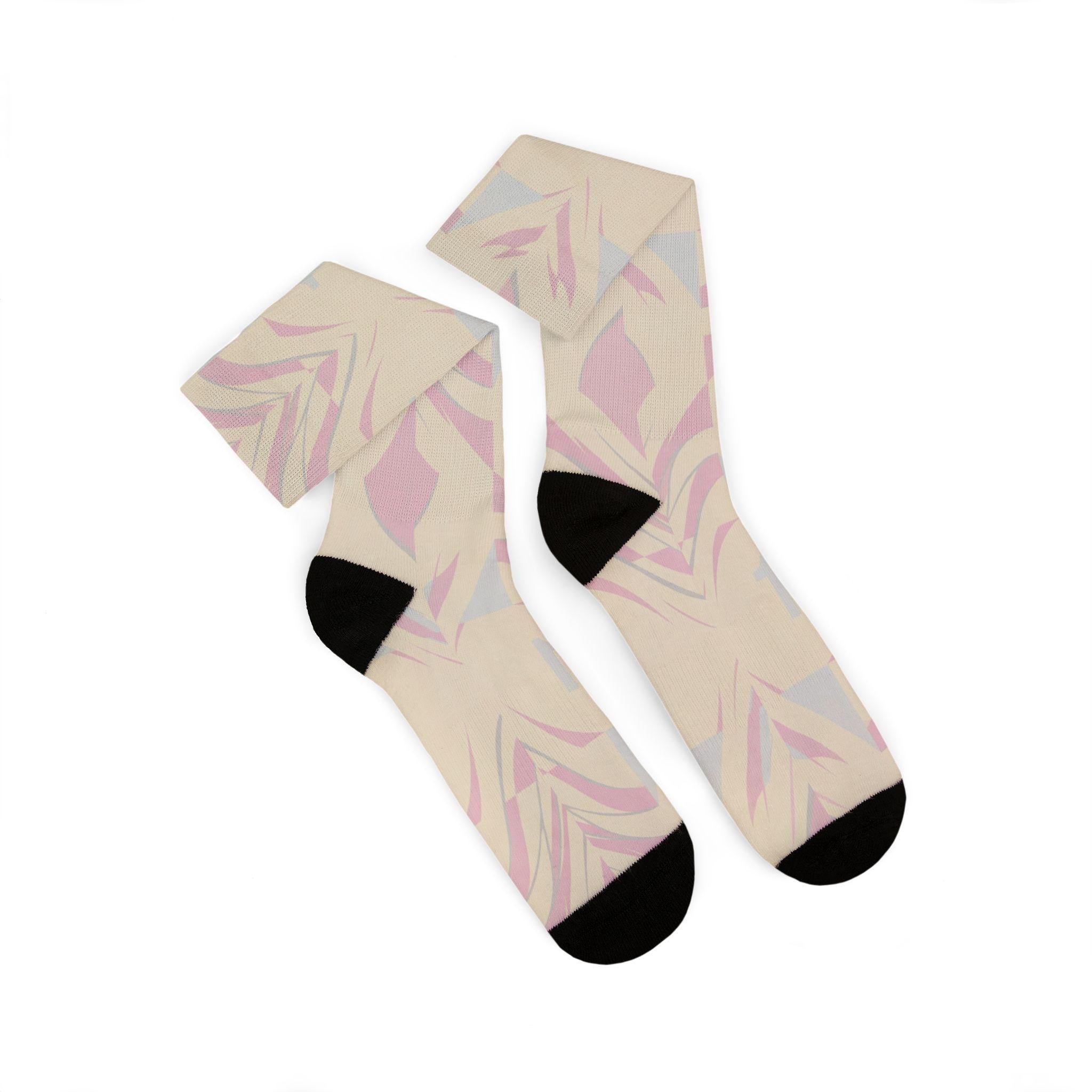 Travis Scott Shy Pink Inspired Crew Socks: Cactus Jack Streetwear Apparel