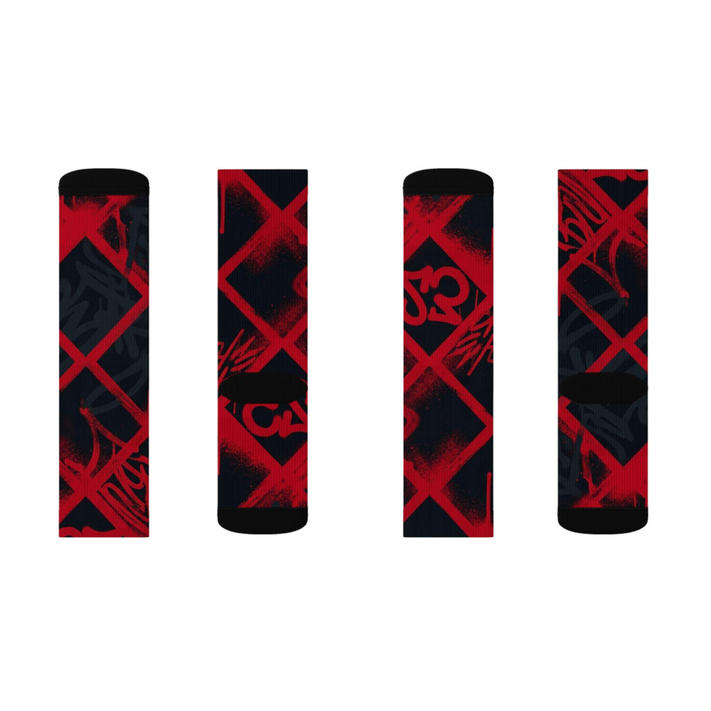 Matching Socks for Jordan 12 Retro Bloodline Off Noir inspired Design