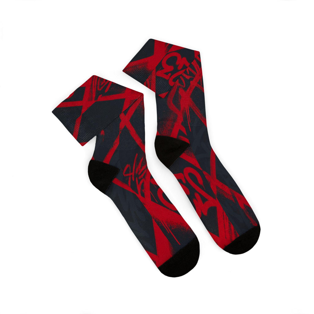 Matching Socks for Jordan 12 Retro Bloodline Off Noir inspired Design
