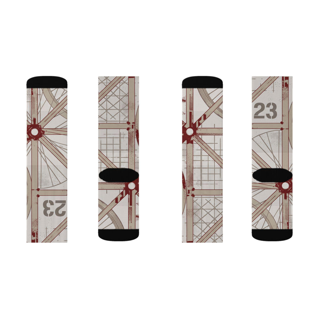 Nigel Sylvester x Jordan 4 Retro Inspired Socks: Brick After Brick Design