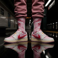 Travis Scott Inspired Crew Socks: Dusty Pink Cactus Jack Design