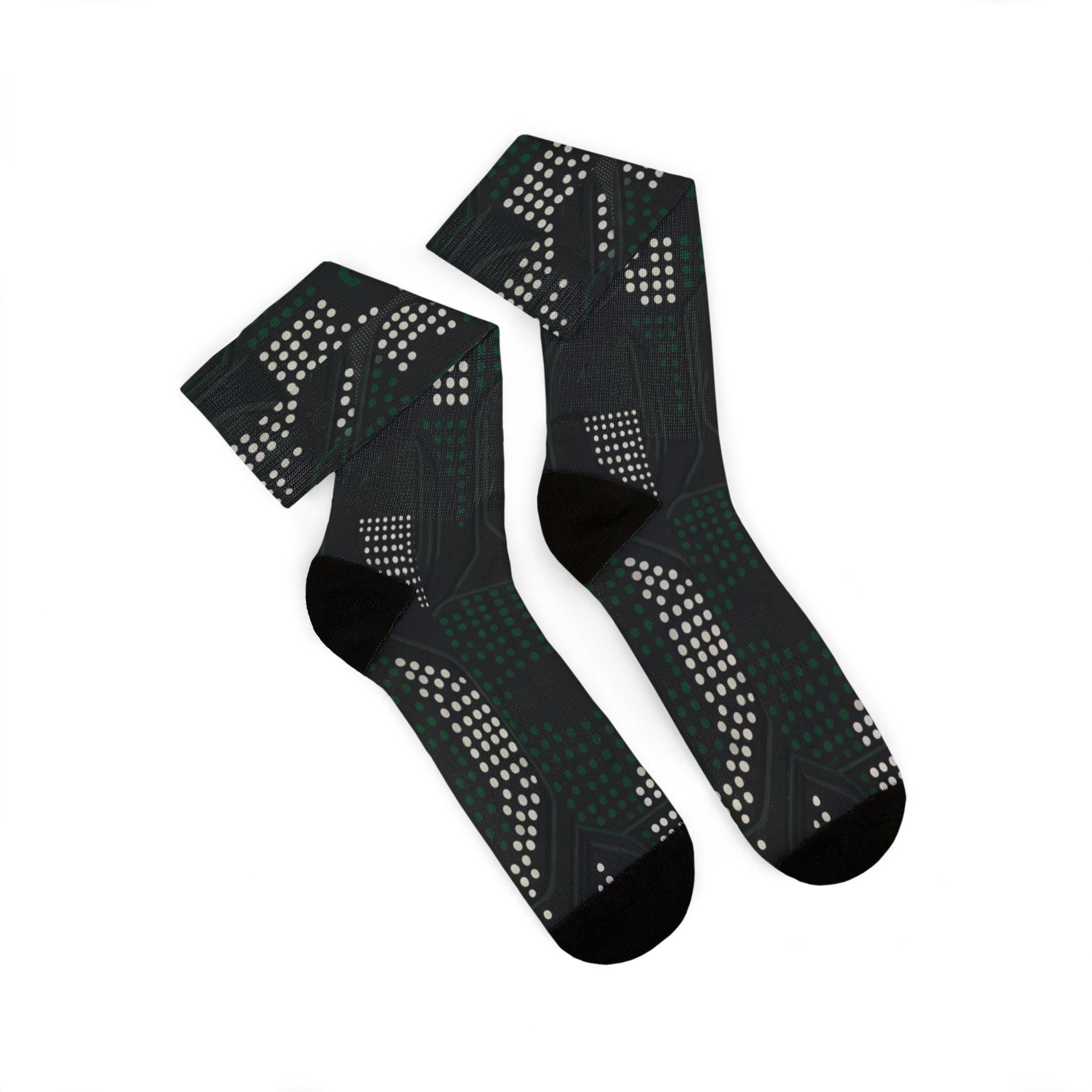 2.0 Matching Socks for Jordan 1 Retro Low OG Phantom Pine Green Inspired Design