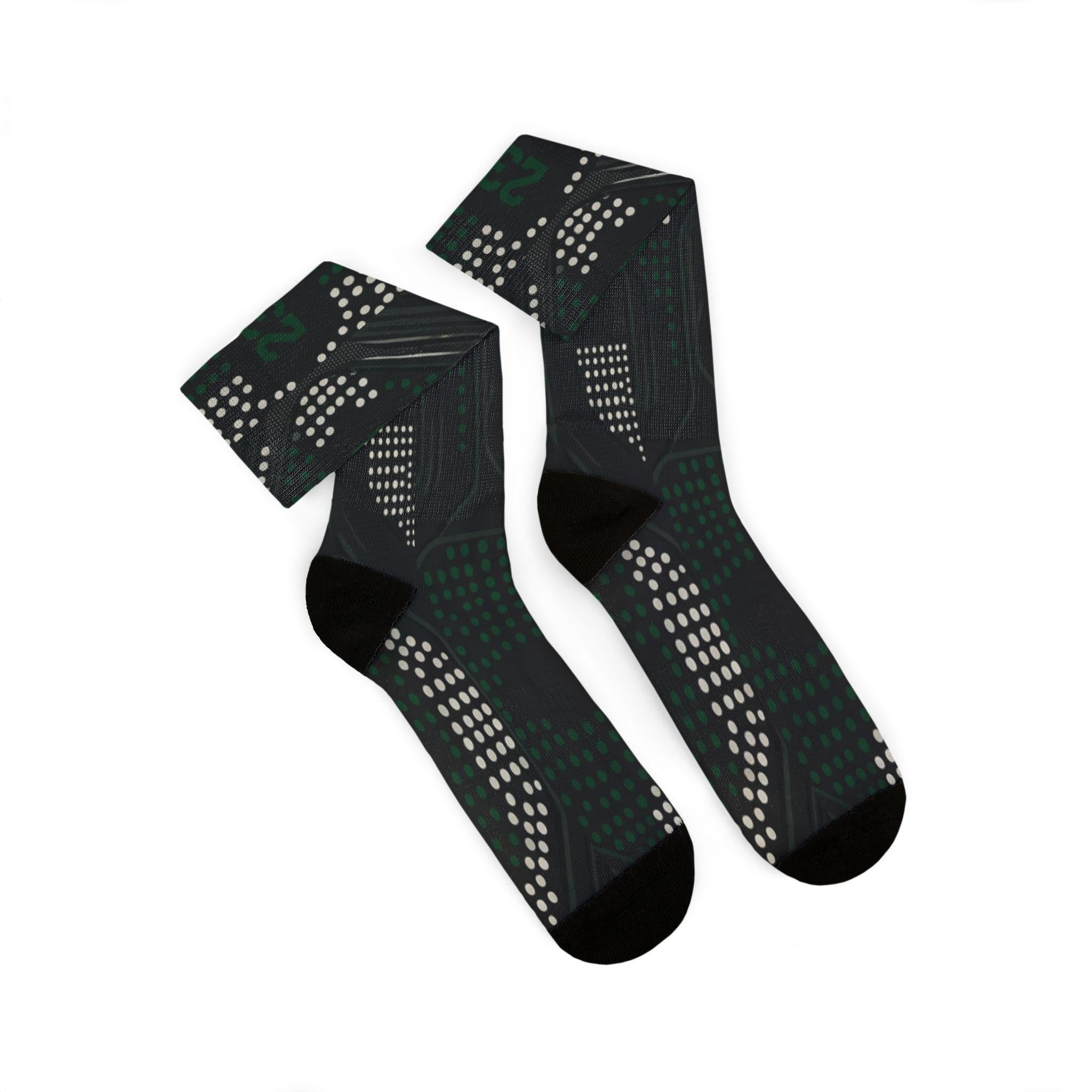 2.0 Matching Socks for Jordan 1 Retro Low OG Phantom Pine Green Inspired Design