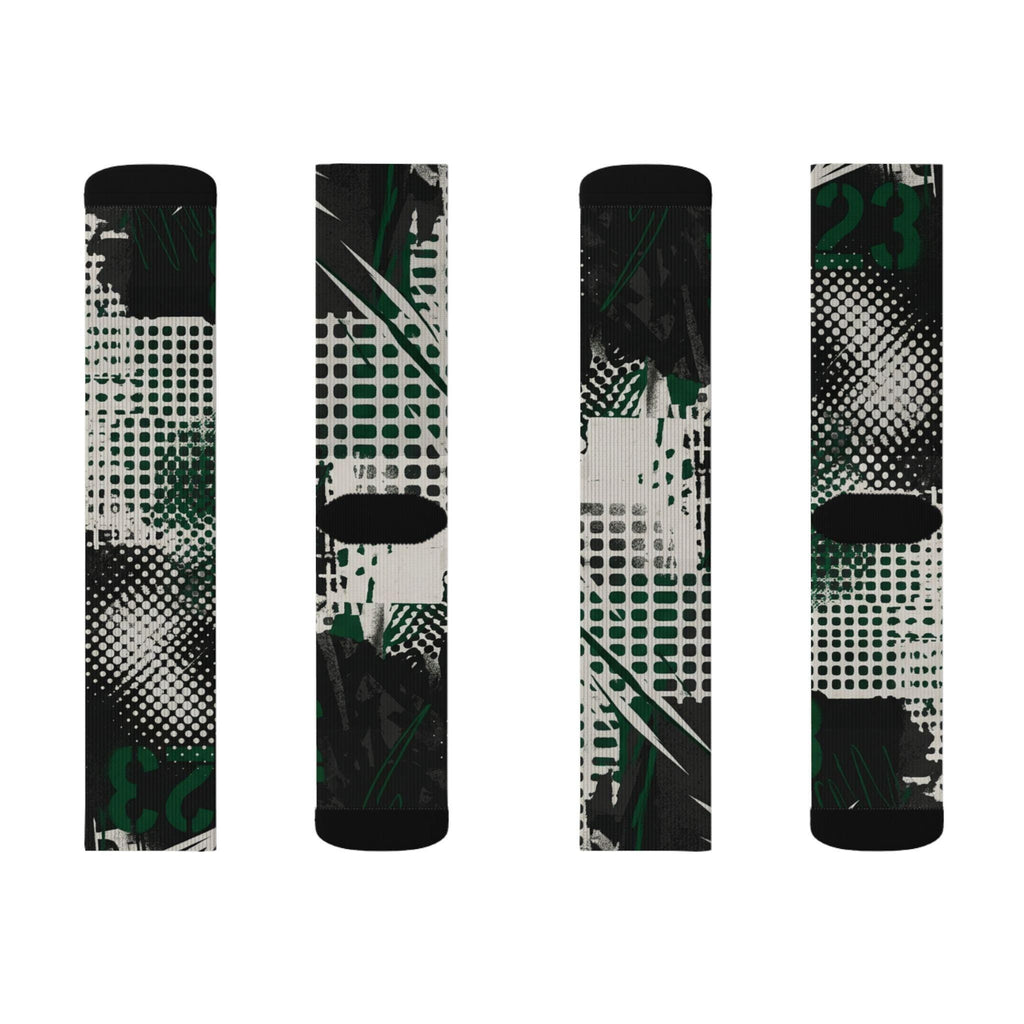 Matching Socks for Jordan 1 Retro Low OG Phantom Pine Green Inspired Design
