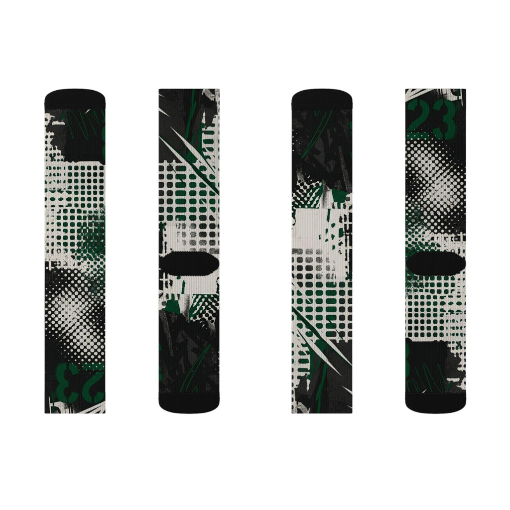 Matching Socks for Jordan 1 Retro Low OG Phantom Pine Green Inspired Design