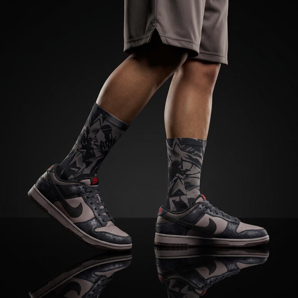 Matching Socks for Dunk Low NYC CBGB Inspired Design