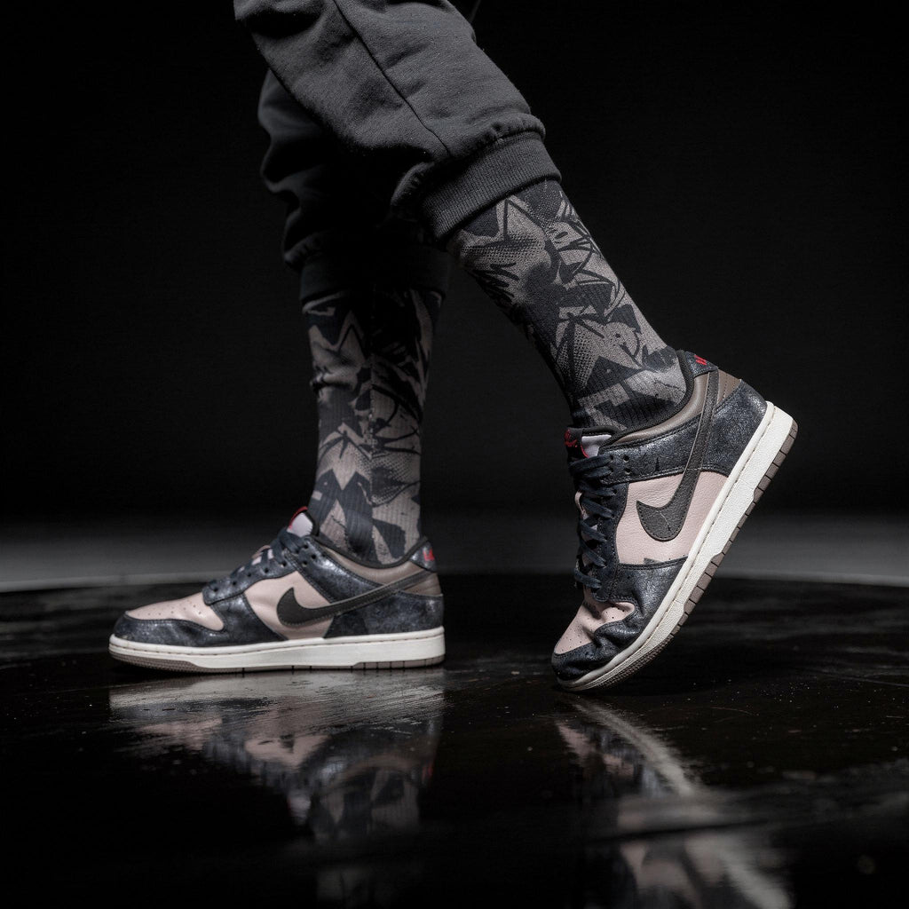 Matching Socks for Dunk Low NYC CBGB Inspired Design