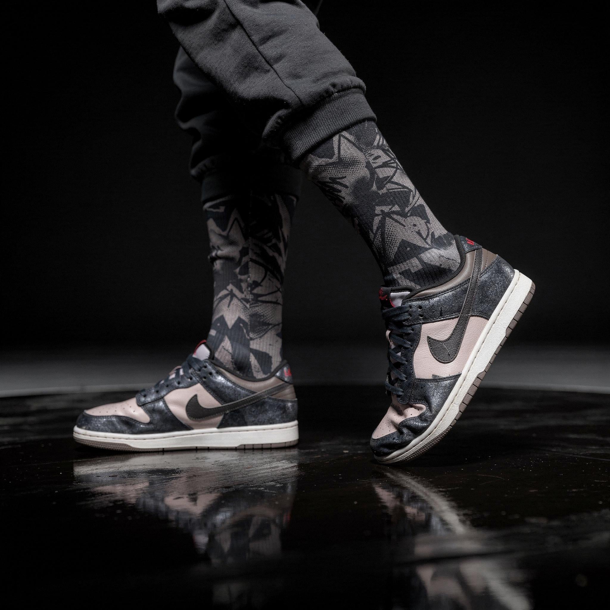 Matching Socks for Dunk Low NYC CBGB Inspired Design