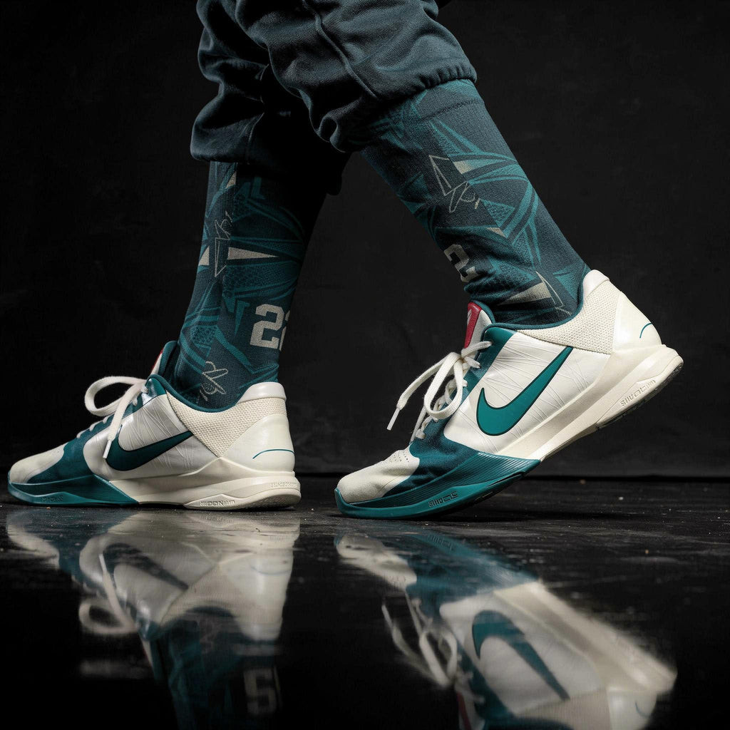 Matching Socks for Kobe 5 Protro Caitlin Clark Coconut Milk Inspired Design