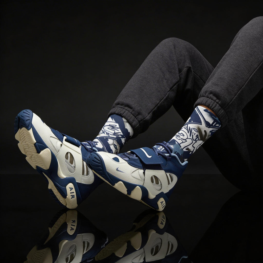 Matching Socks for Air Diamond Turf 2 Black Royal Inspired Design