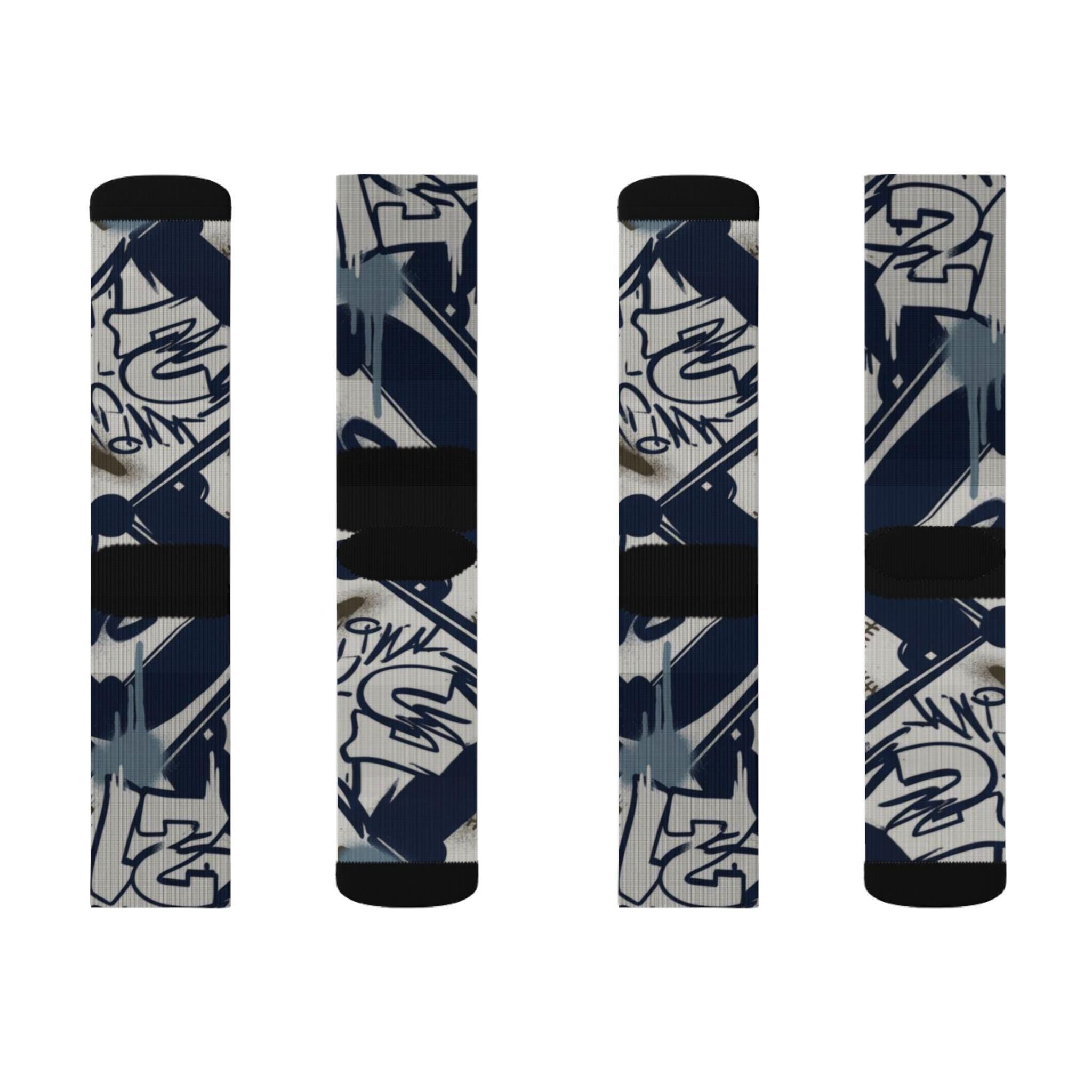 Matching Socks for Air Diamond Turf 2 Black Royal Inspired Design