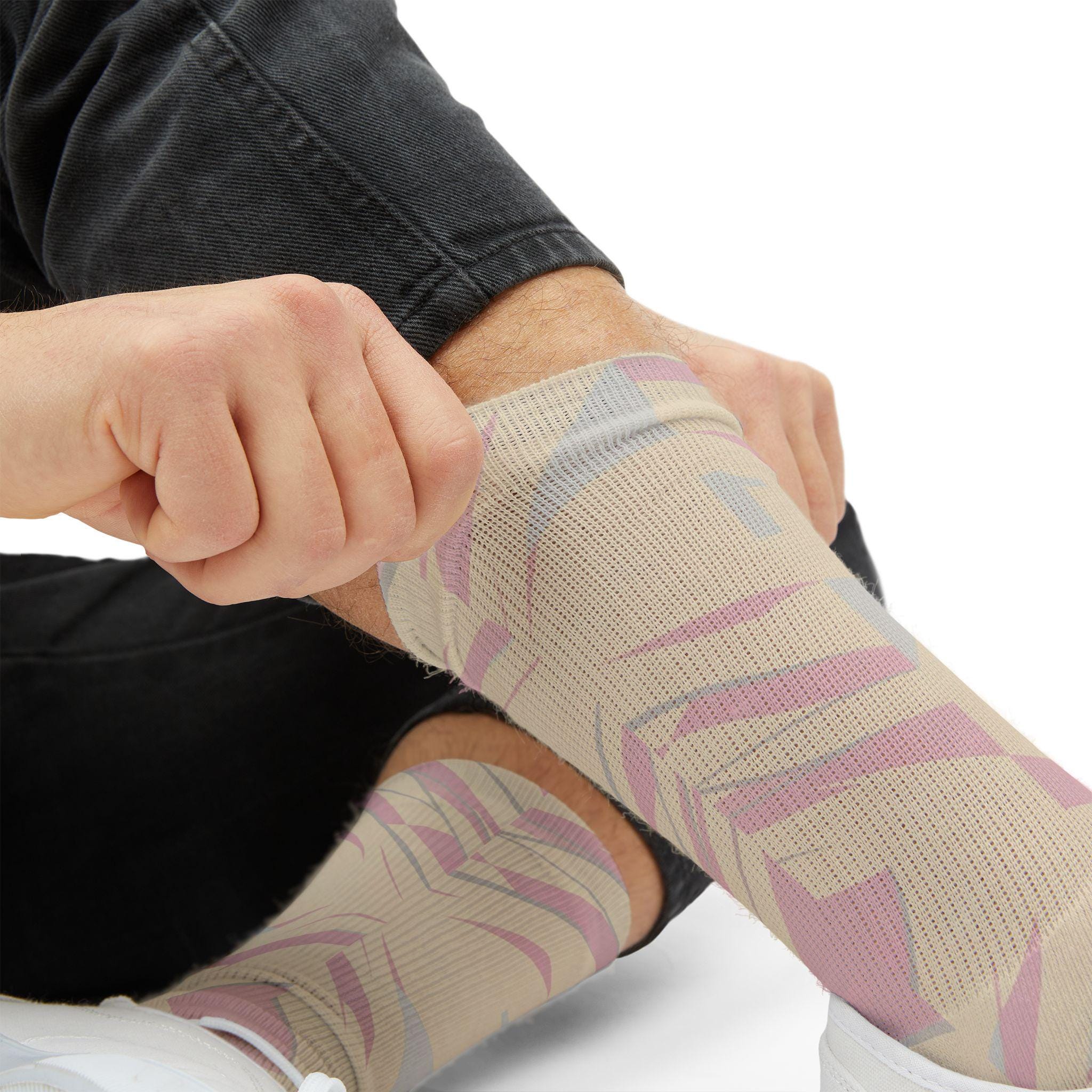 Travis Scott Shy Pink Inspired Crew Socks: Cactus Jack Streetwear Apparel