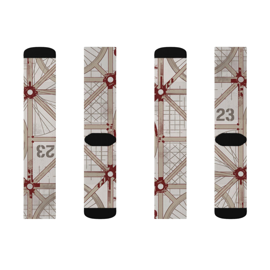 Nigel Sylvester x Jordan 4 Retro Inspired Socks: Brick After Brick Design