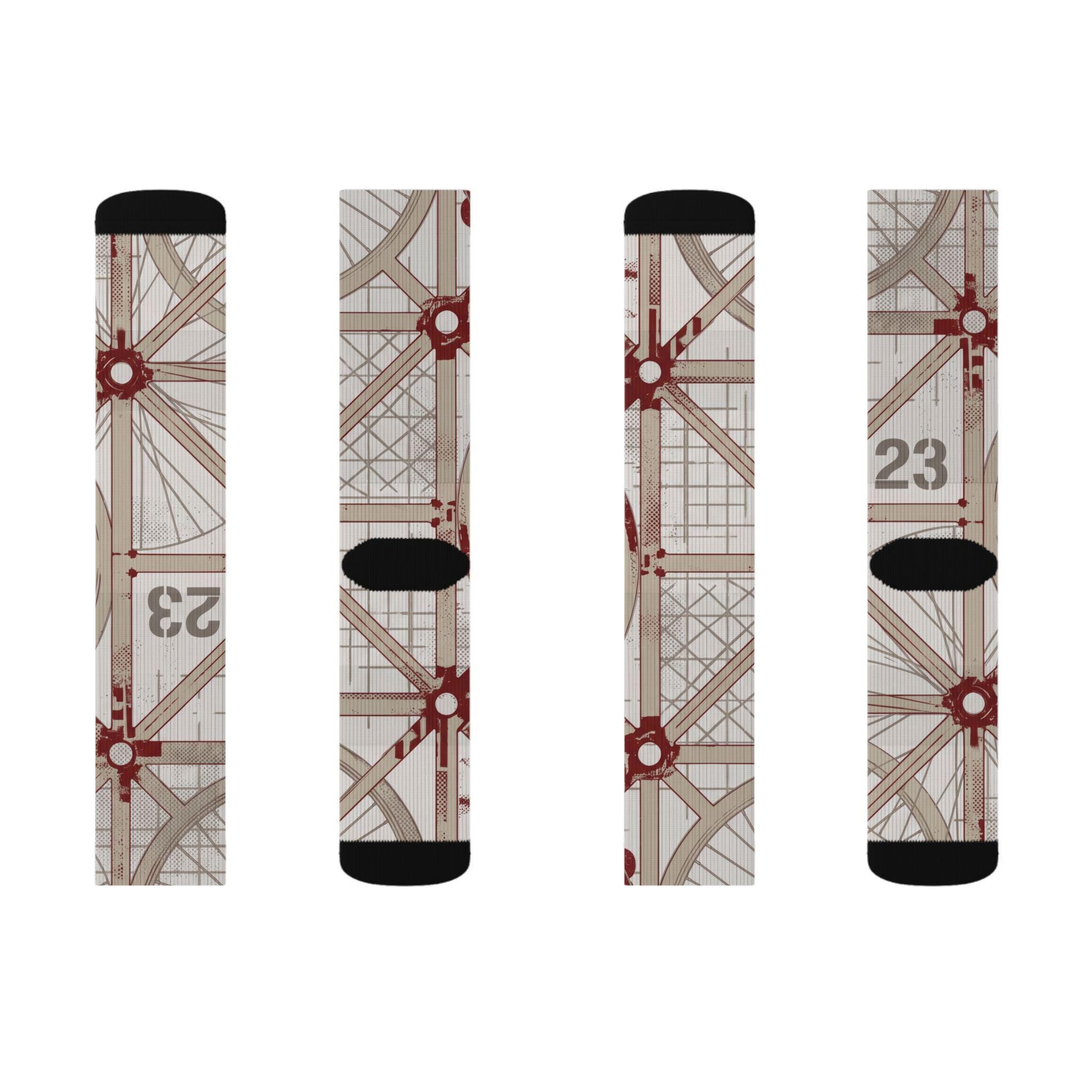 Nigel Sylvester x Jordan 4 Retro Inspired Socks: Brick After Brick Design