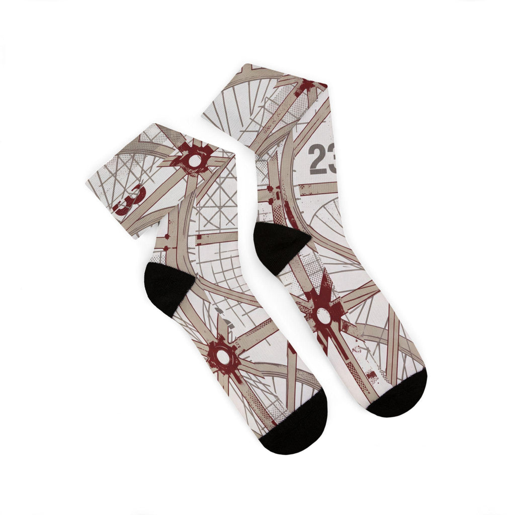 Nigel Sylvester x Jordan 4 Retro Inspired Socks: Brick After Brick Design