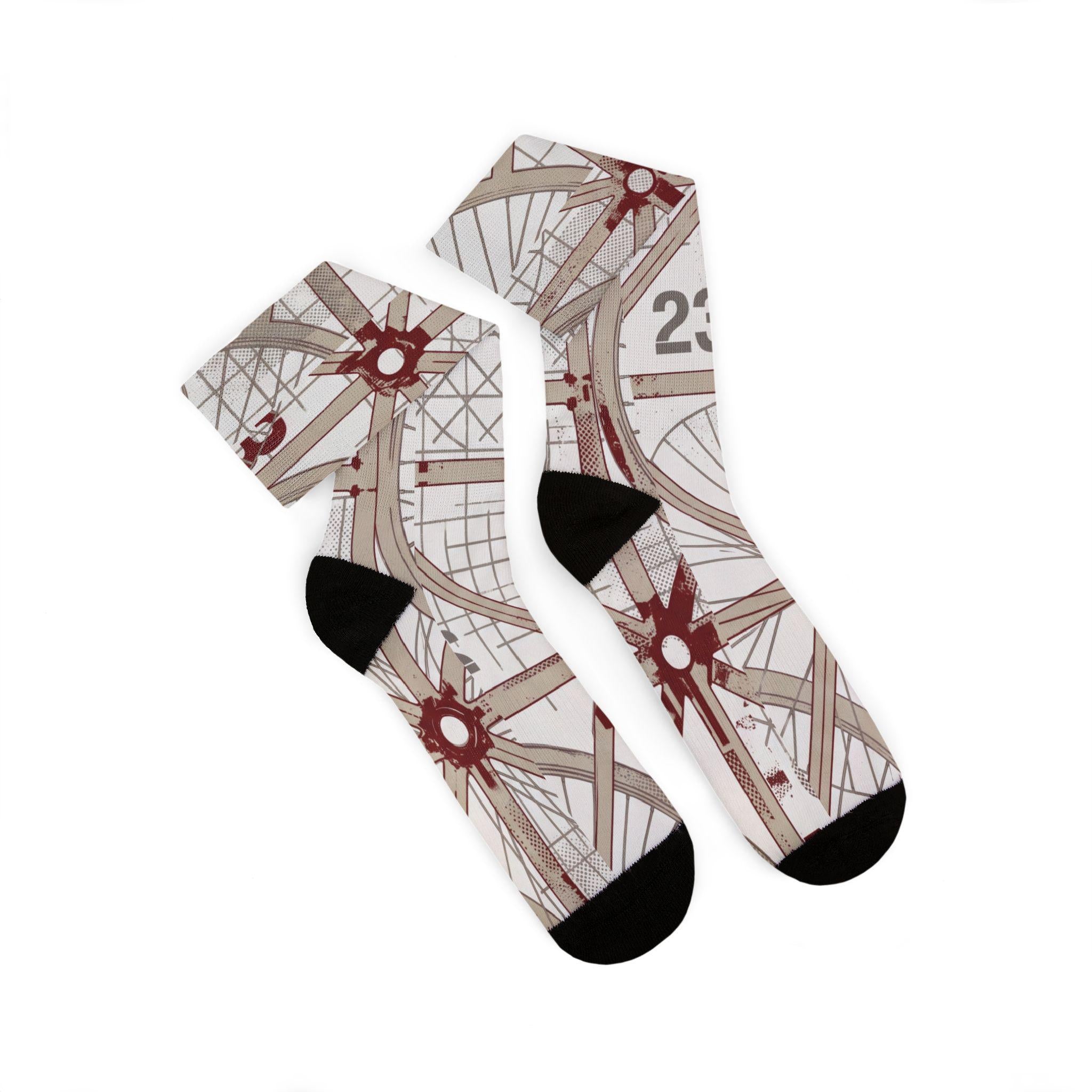 Nigel Sylvester x Jordan 4 Retro Inspired Socks: Brick After Brick Design