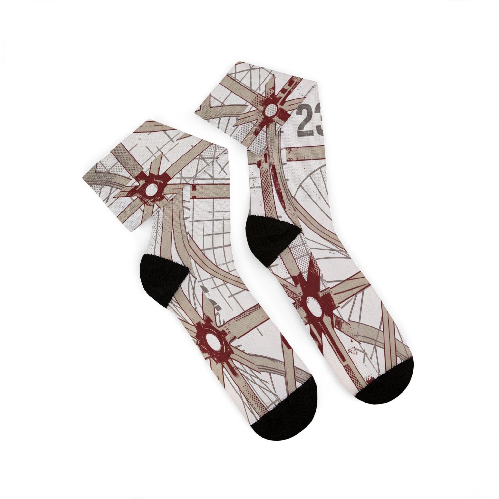 Nigel Sylvester x Jordan 4 Retro Inspired Socks: Brick After Brick Design