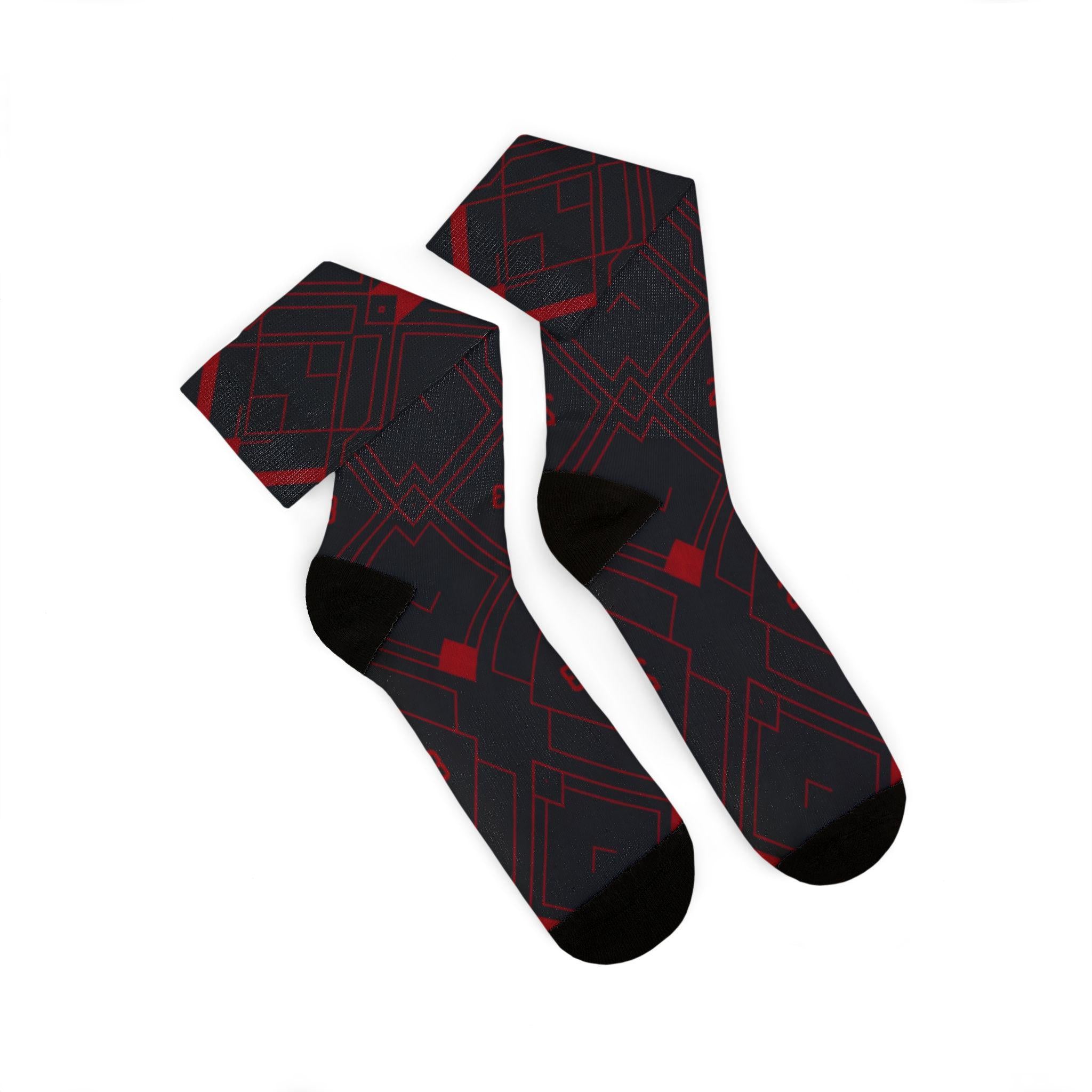 2.0 Matching Socks for Jordan 12 Retro Bloodline Off Noir inspired Design