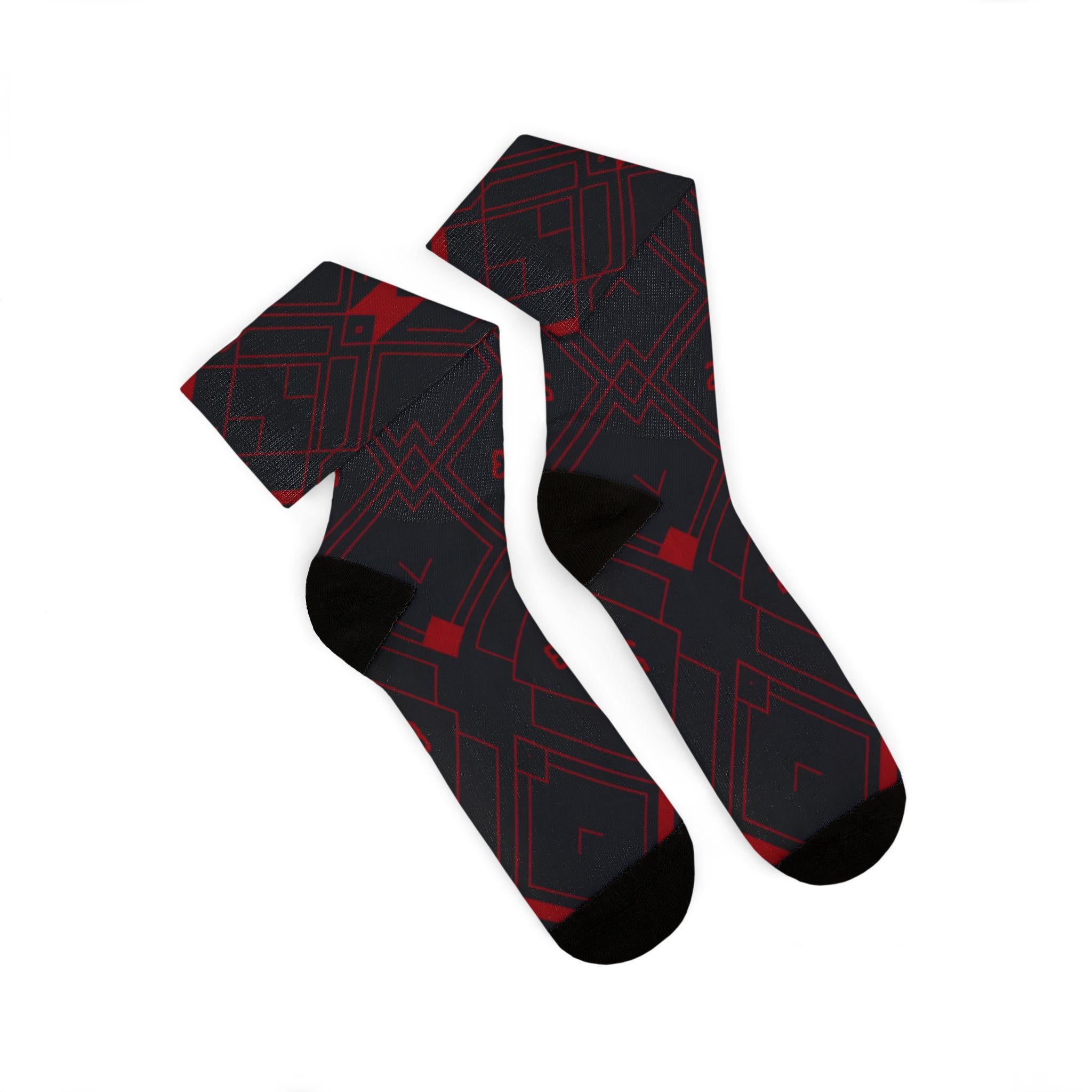 2.0 Matching Socks for Jordan 12 Retro Bloodline Off Noir inspired Design