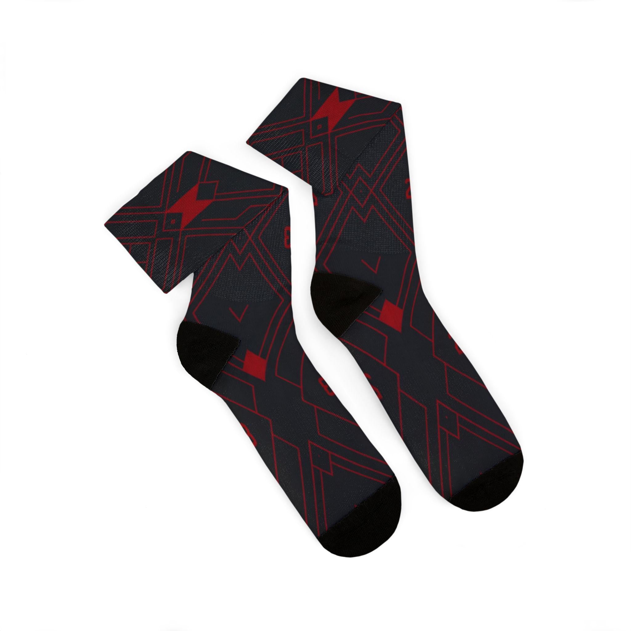 2.0 Matching Socks for Jordan 12 Retro Bloodline Off Noir inspired Design