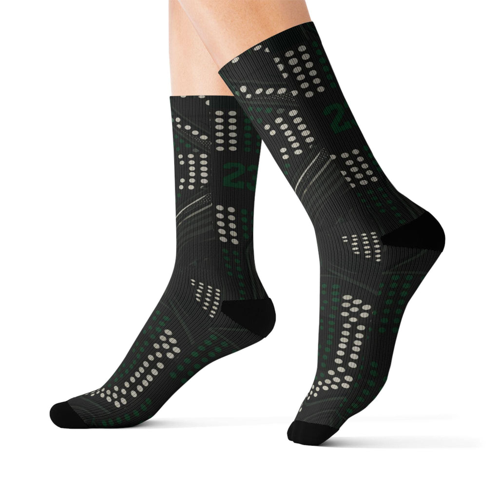 2.0 Matching Socks for Jordan 1 Retro Low OG Phantom Pine Green Inspired Design