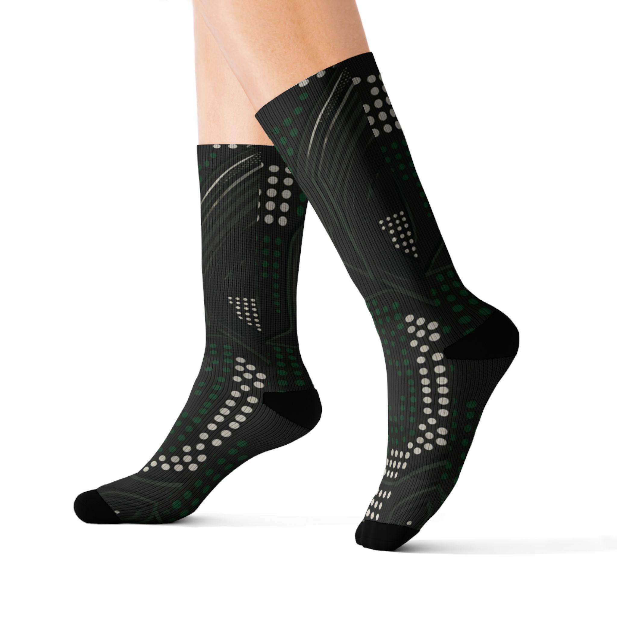 2.0 Matching Socks for Jordan 1 Retro Low OG Phantom Pine Green Inspired Design