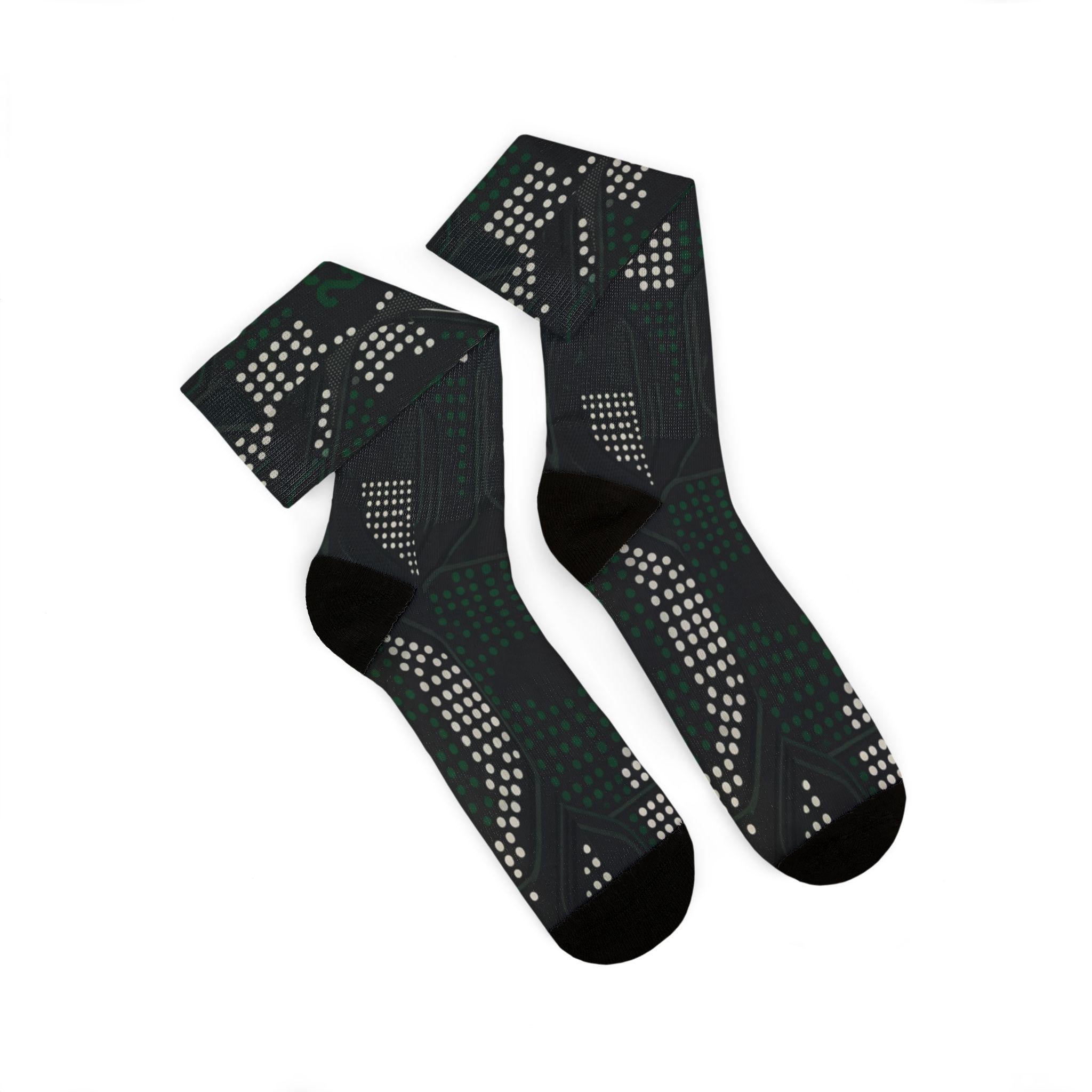 2.0 Matching Socks for Jordan 1 Retro Low OG Phantom Pine Green Inspired Design