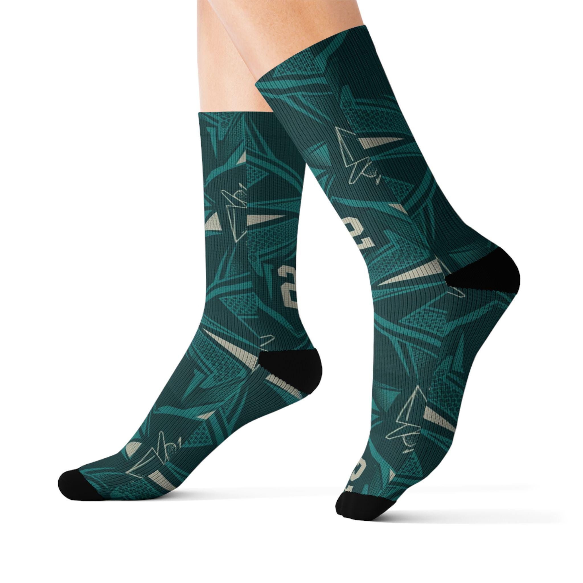 Matching Socks for Kobe 5 Protro Caitlin Clark Coconut Milk Inspired Design