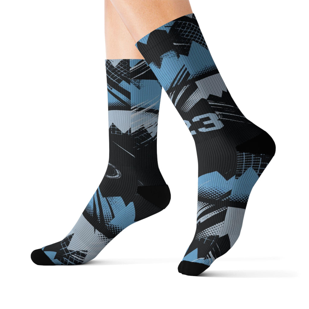 Matching Socks for Jordan 5 Retro Black Carolina UNC 2026 Inspired Design