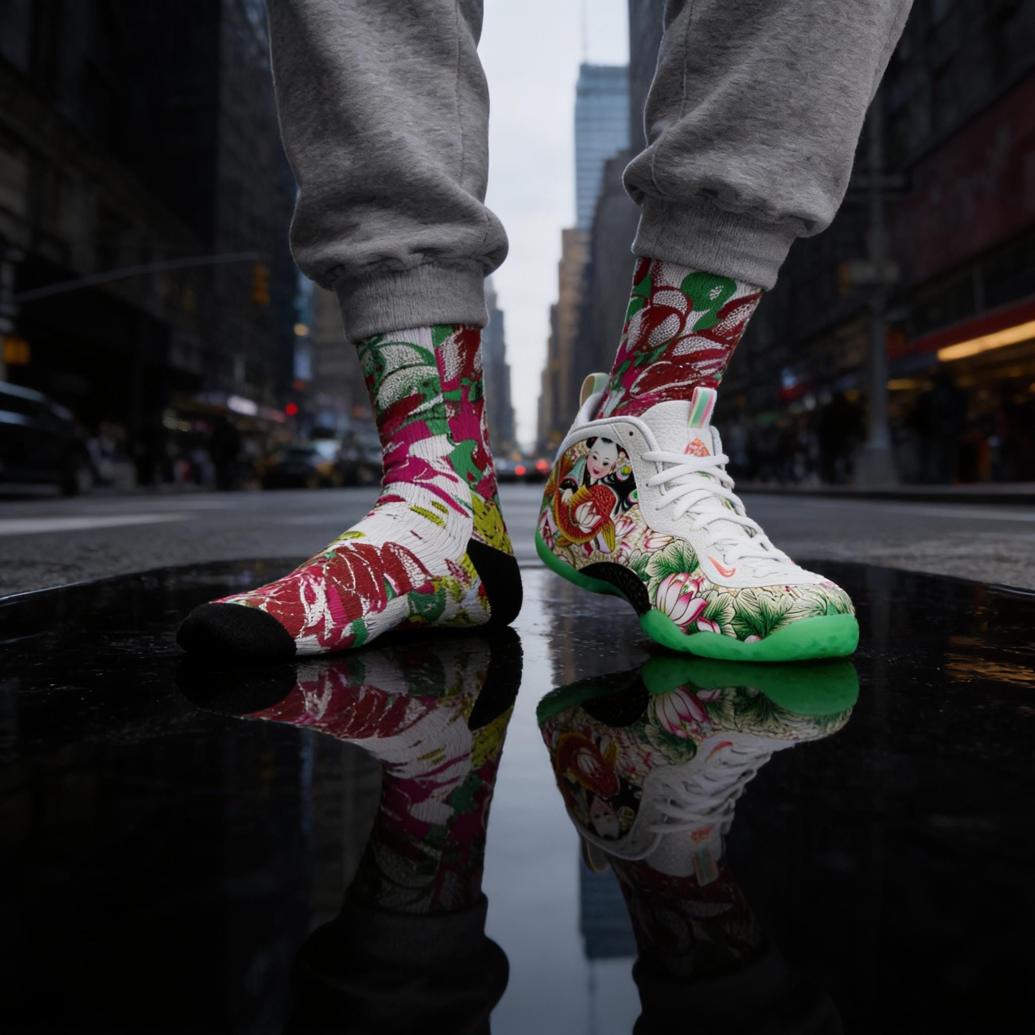 Matching Socks for Nike Air Foamposite One Pro 'TIANJIN 2.0' Tianjin