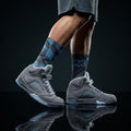 Matching Socks for Jordan 5 Retro Wolf Grey 2026 Inspired Design