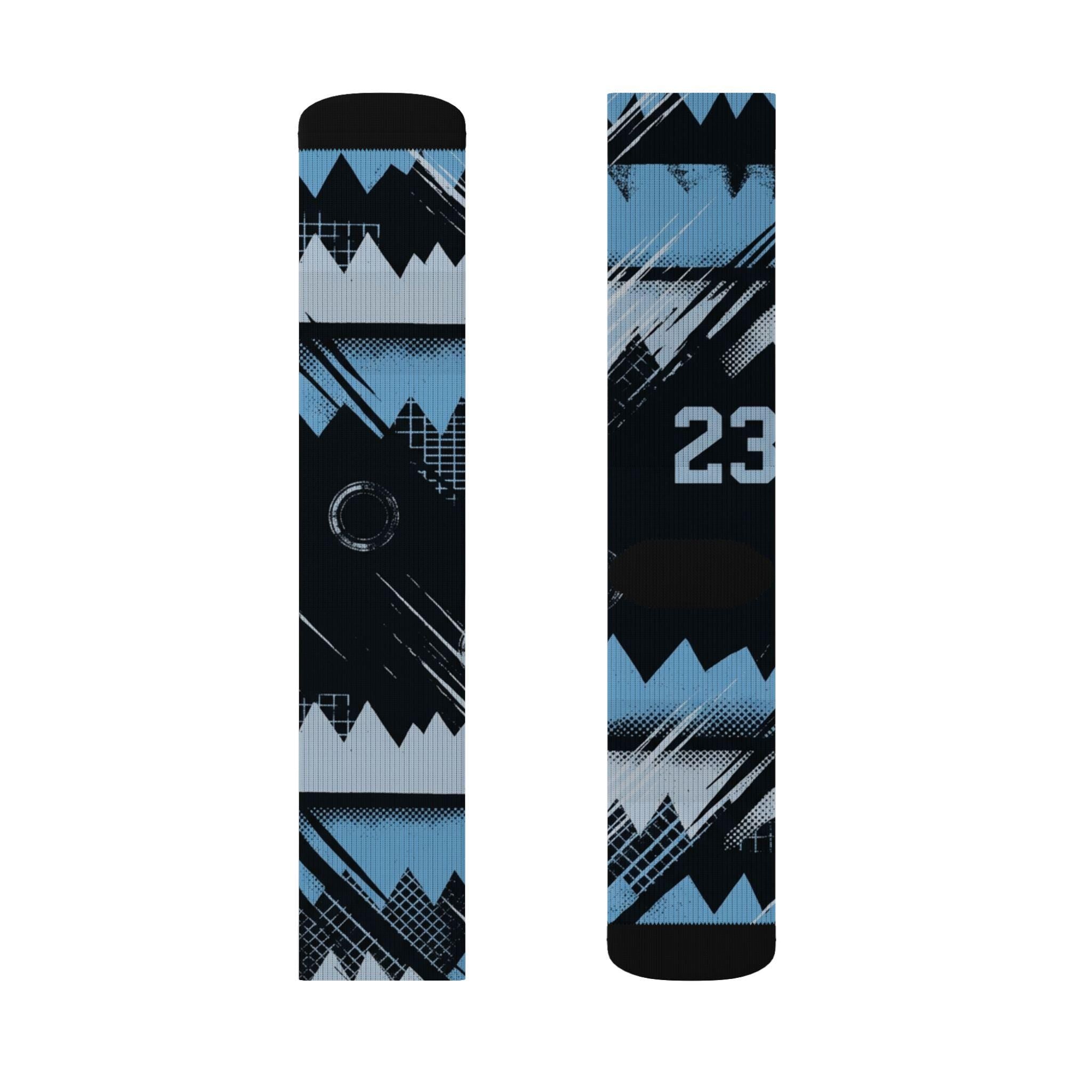 Matching Socks for Jordan 5 Retro Black Carolina UNC 2026 Inspired Design