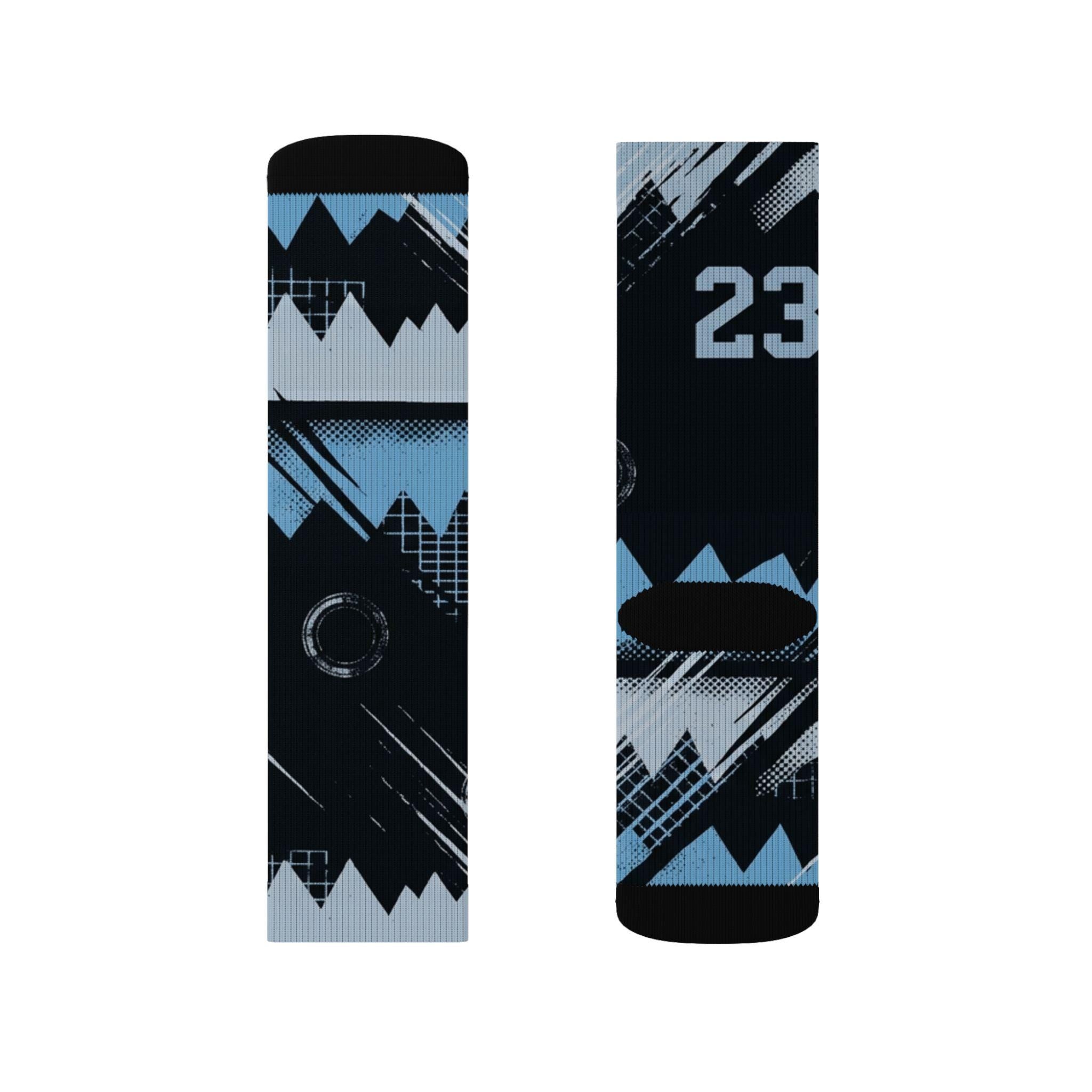Matching Socks for Jordan 5 Retro Black Carolina UNC 2026 Inspired Design
