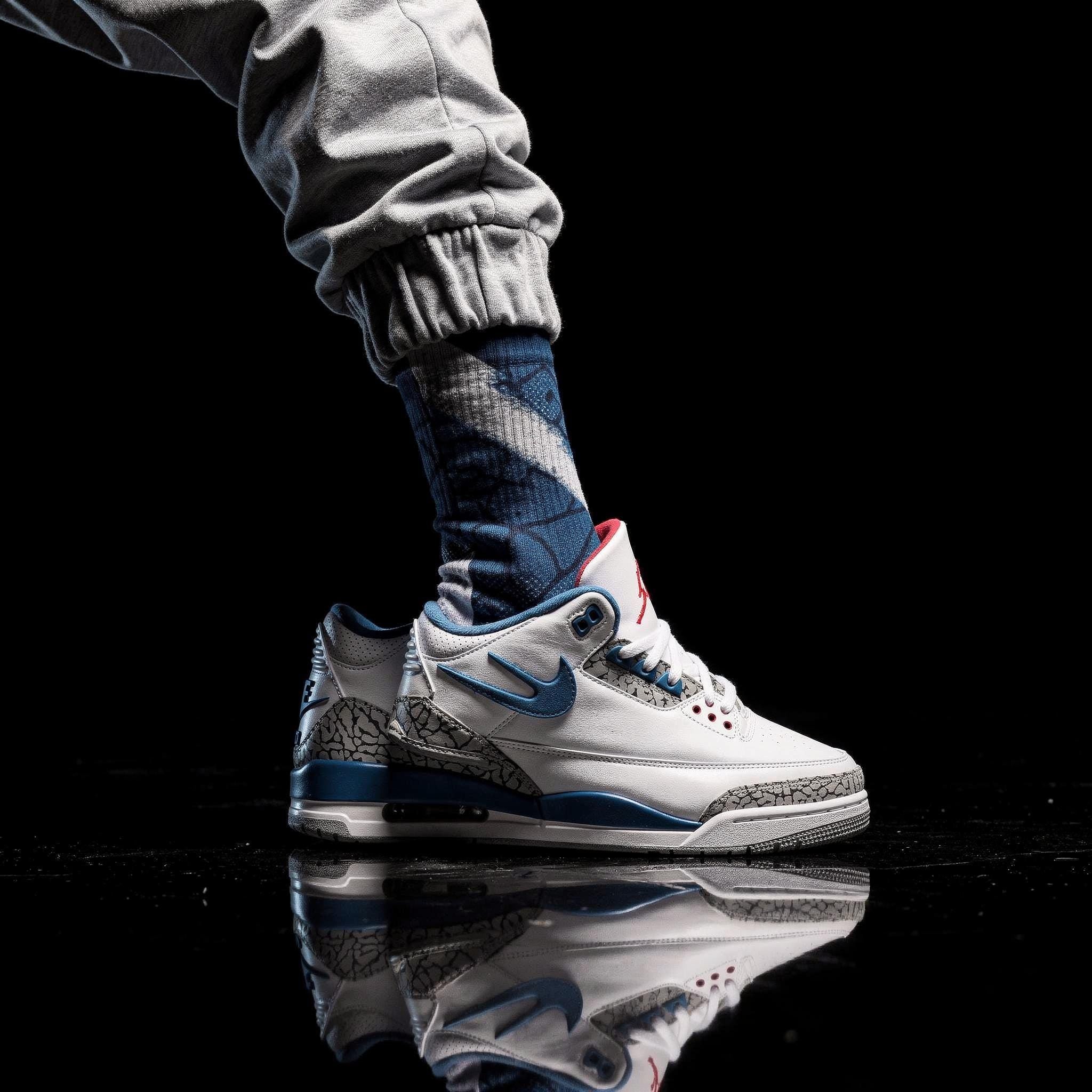 Matching Socks for Jordan 3 True Blue 2026 Inspired Design