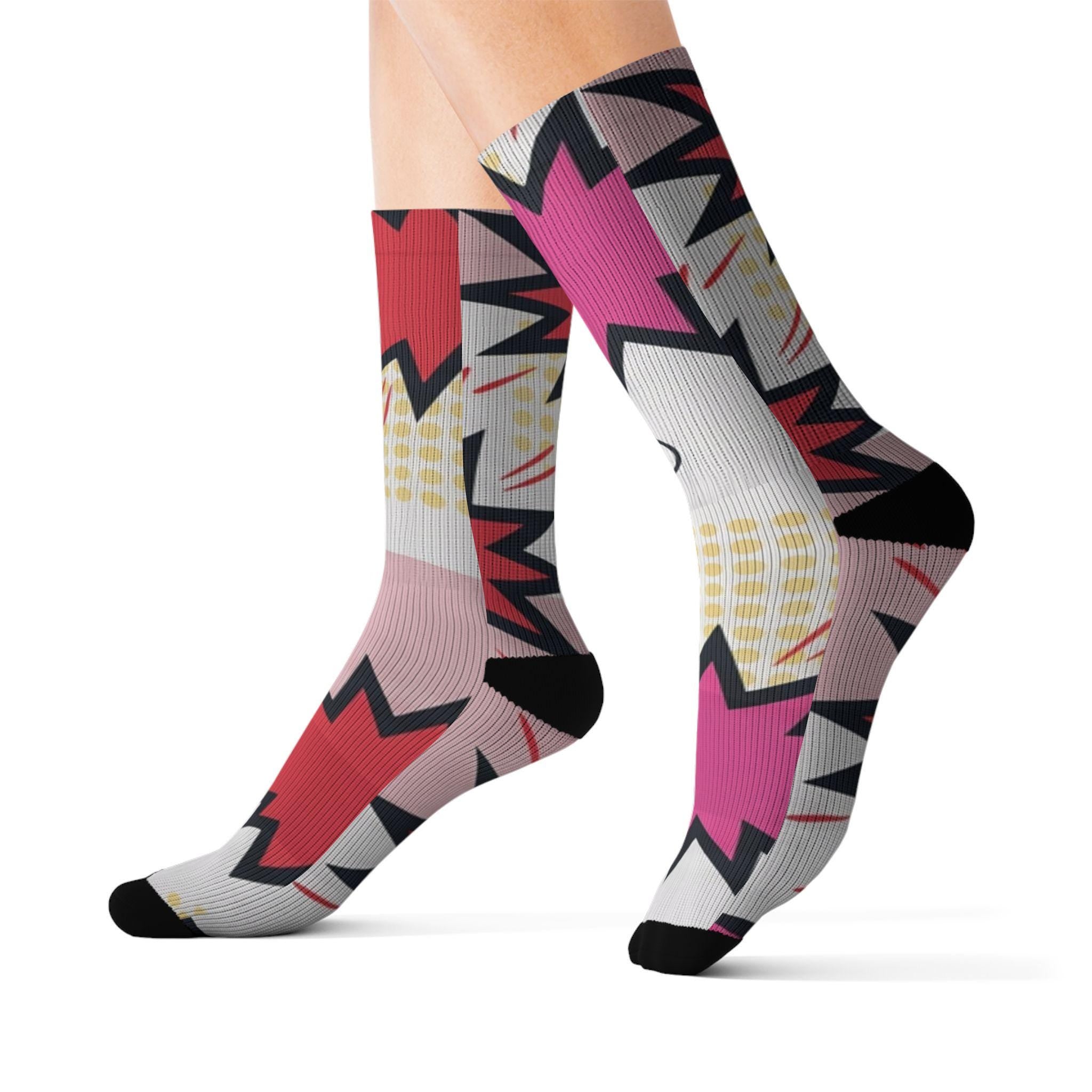 Matching Socks for Jordan 4 Retro Comic 5 Inspired Design