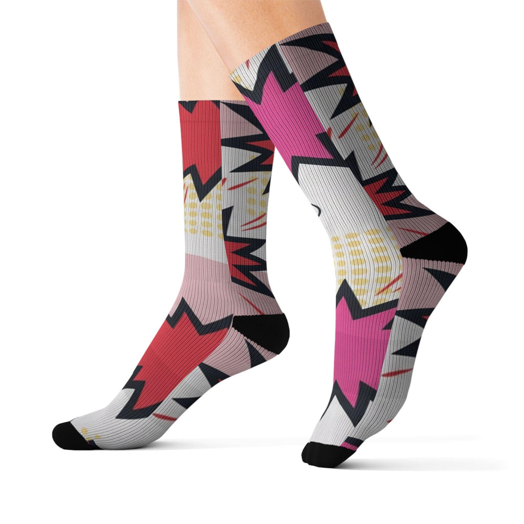 Matching Socks for Jordan 4 Retro Comic 5 Inspired Design