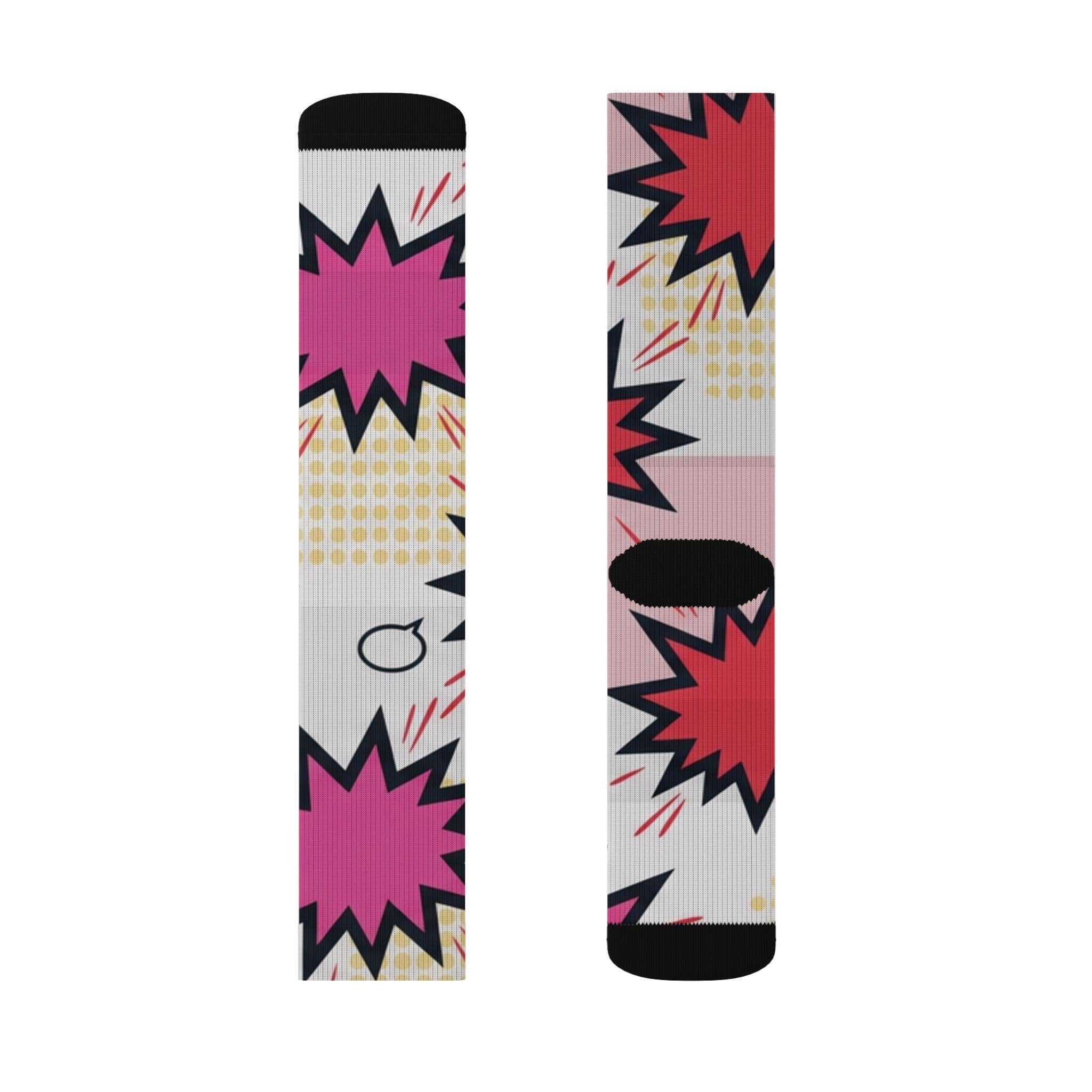 Matching Socks for Jordan 4 Retro Comic 5 Inspired Design