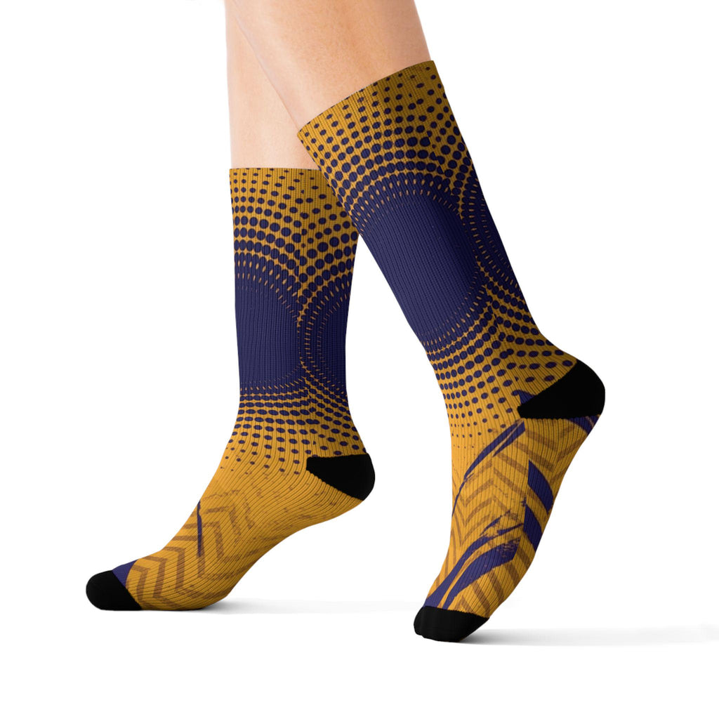 Matching Socks for Zoom Kobe 4 Protro Draft Day Pack - Lakers Inspired Design