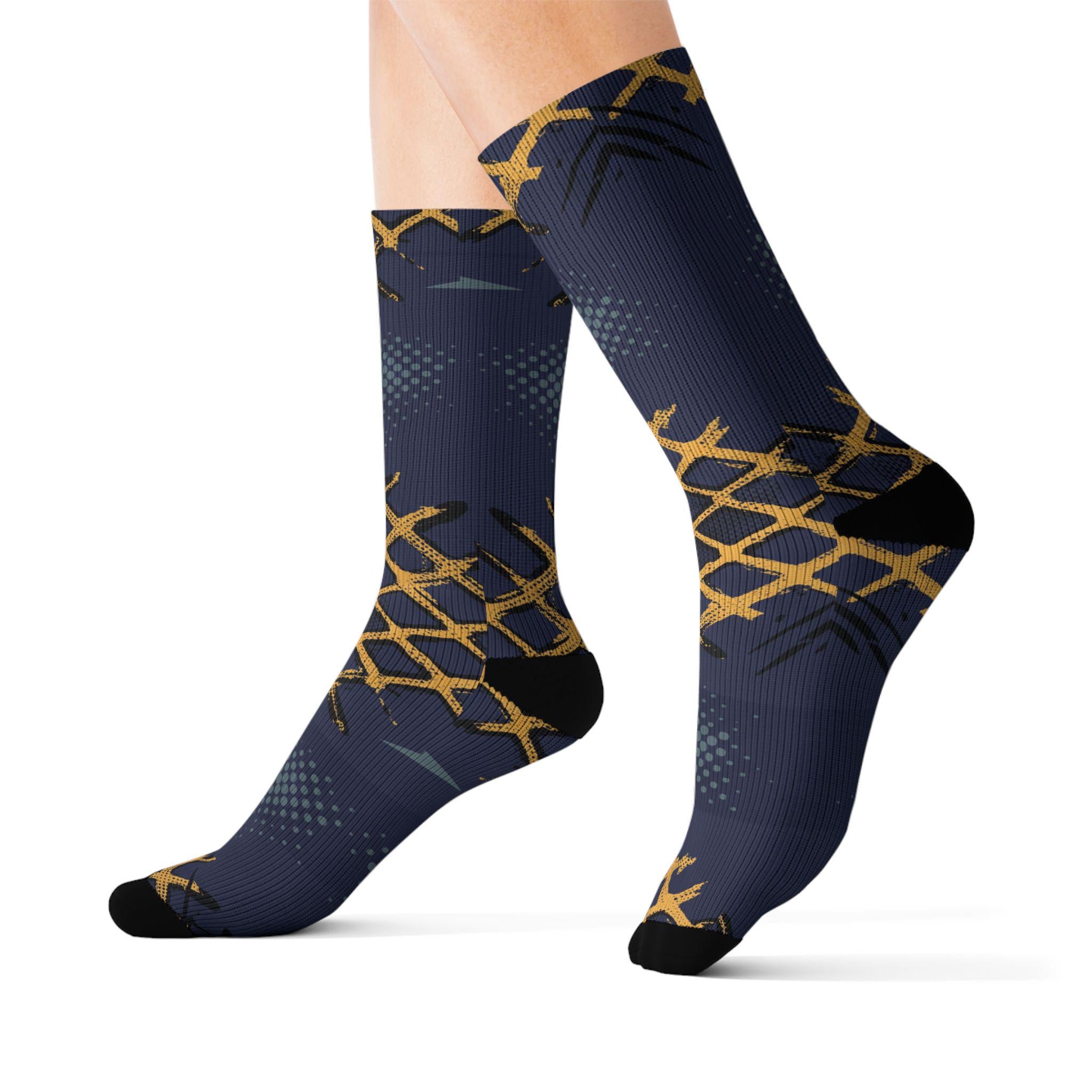 Matching Socks for Jordan 4 Retro Lakers Inspired Design