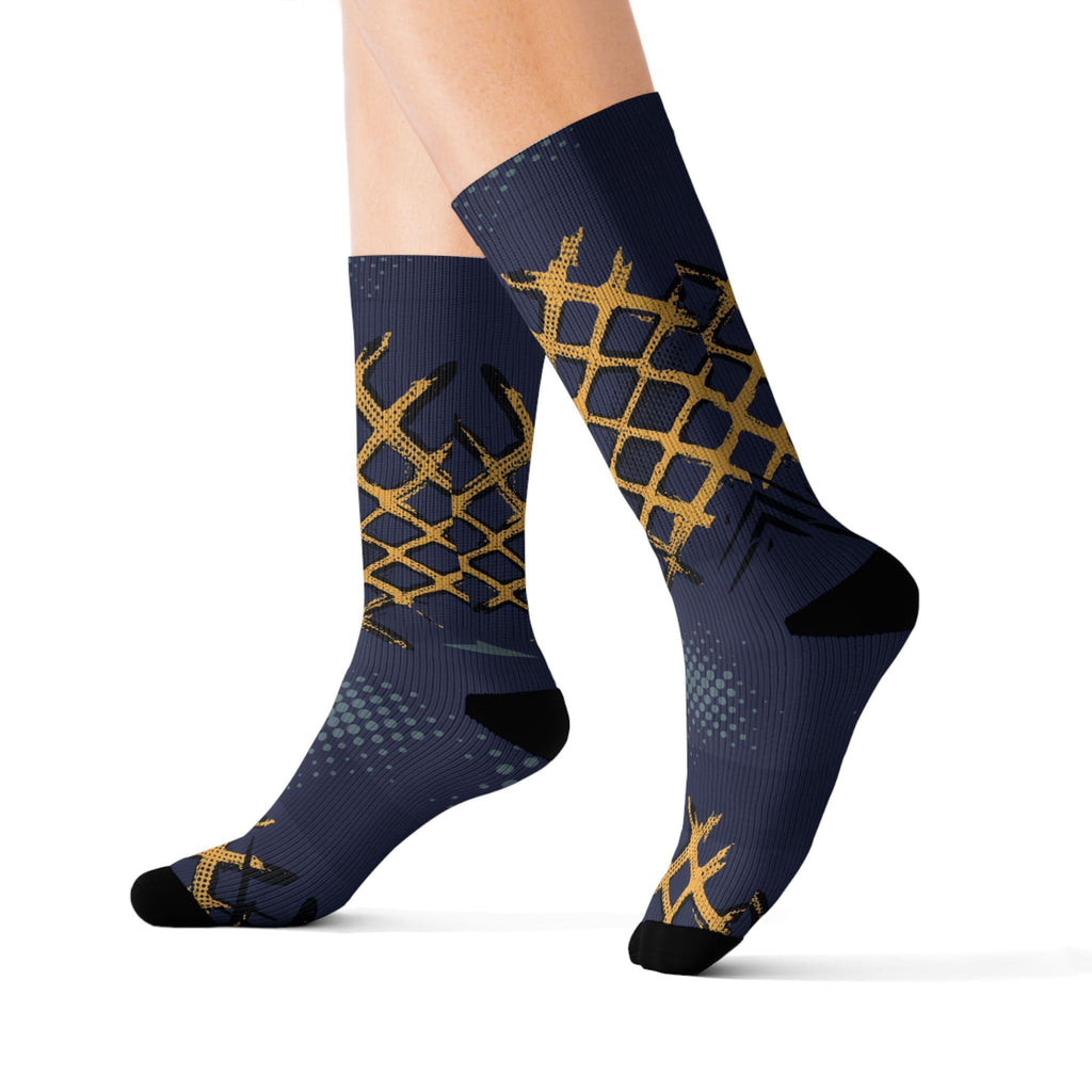Matching Socks for Jordan 4 Retro Lakers Inspired Design