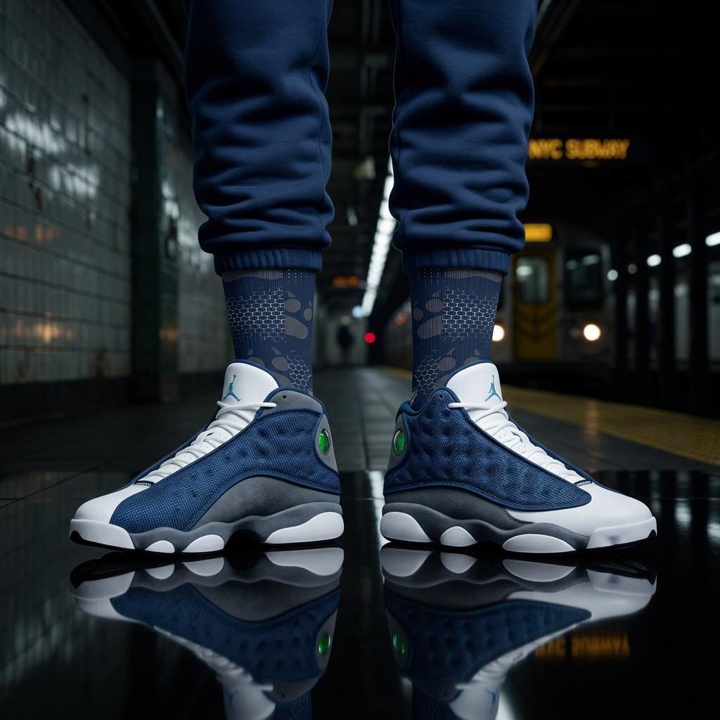 Matching Socks for Jordan 13 Retro Flint 2026 Inspired Design