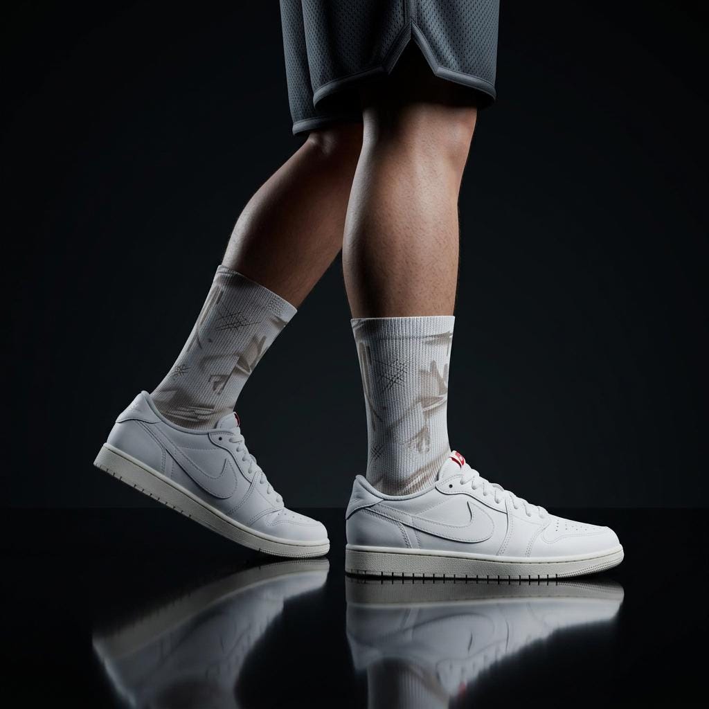 Matching Socks for Jordan 1 Retro Low OG Sail Inspired Design