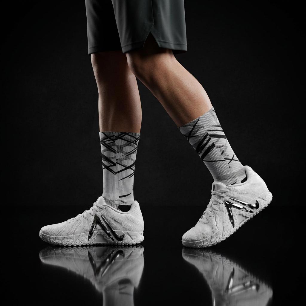 Matching Socks for Ja 3 White Label LX Inspired Design