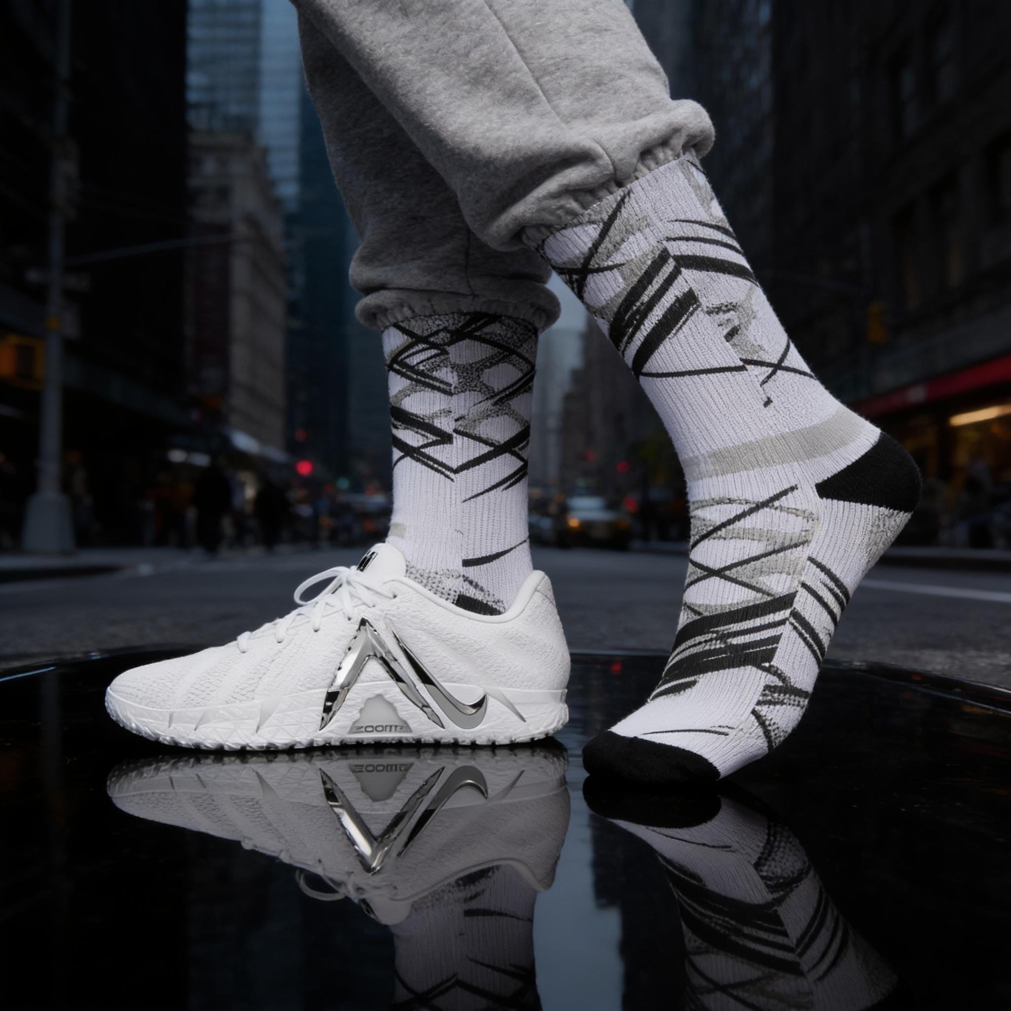 Matching Socks for Ja 3 White Label LX Inspired Design