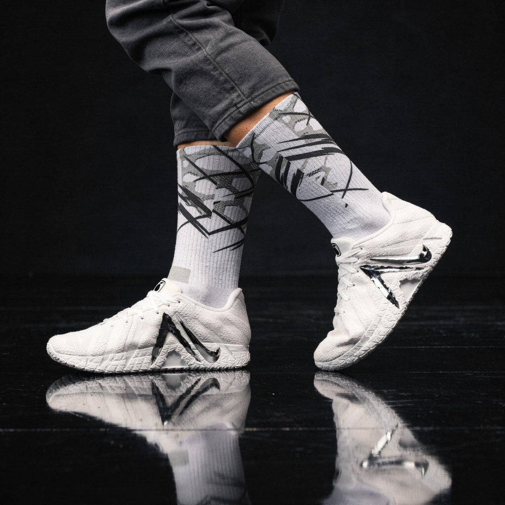 Matching Socks for Ja 3 White Label LX Inspired Design