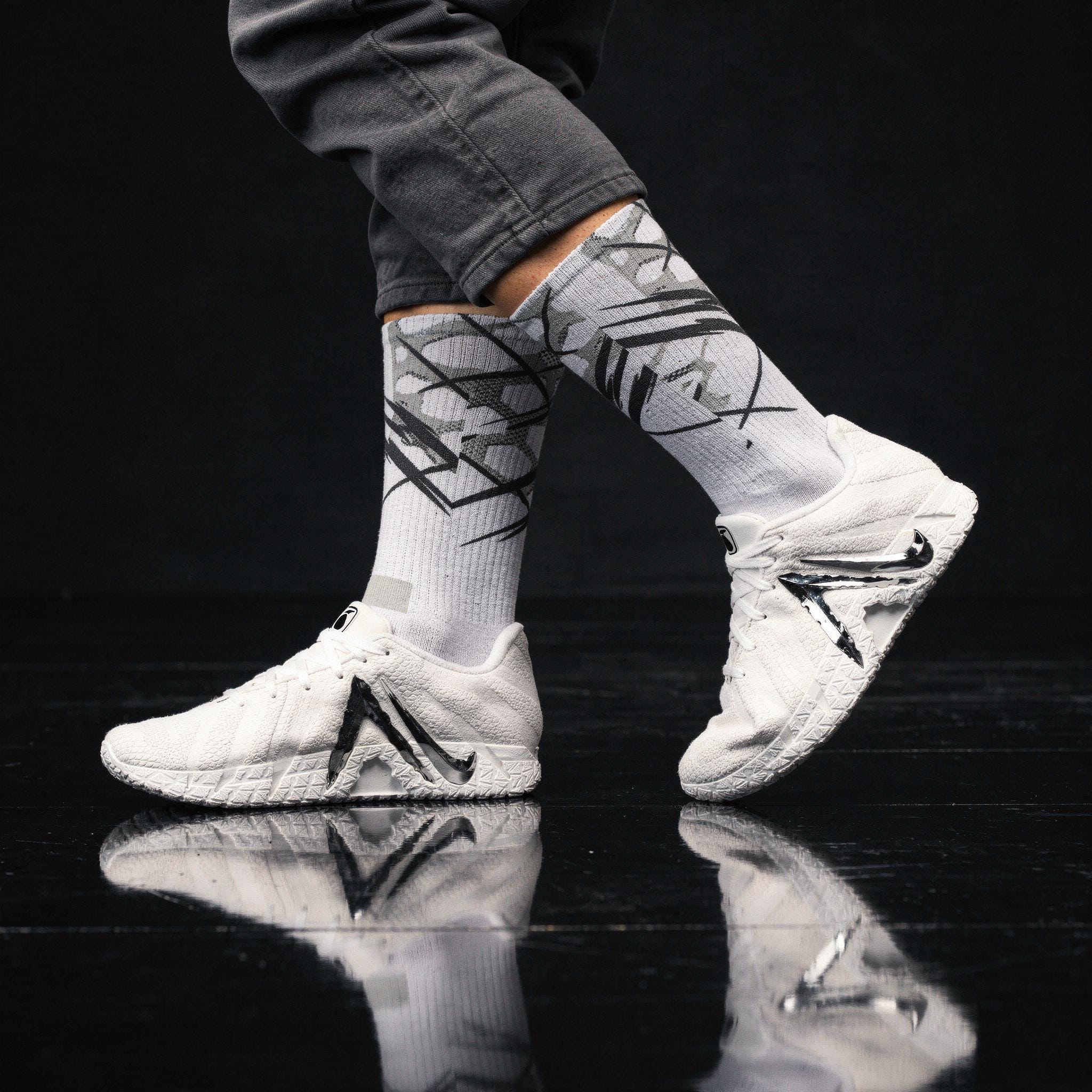 Matching Socks for Ja 3 White Label LX Inspired Design