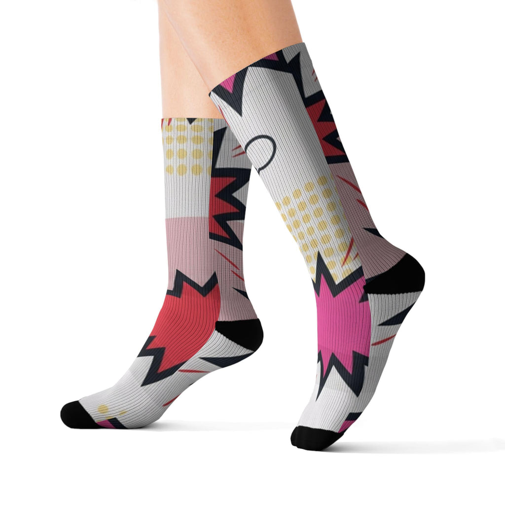 Matching Socks for Jordan 4 Retro Comic 5 Inspired Design