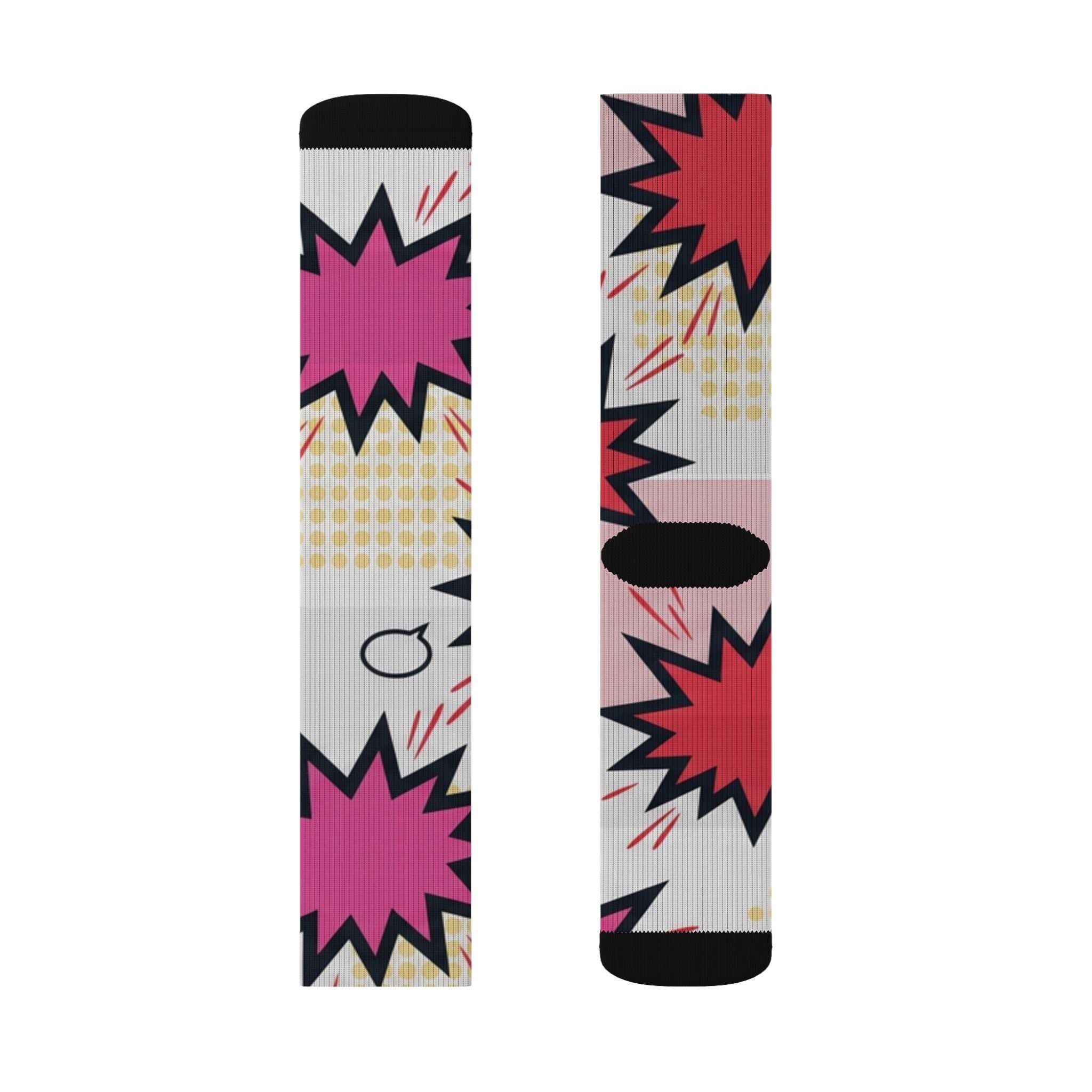 Matching Socks for Jordan 4 Retro Comic 5 Inspired Design