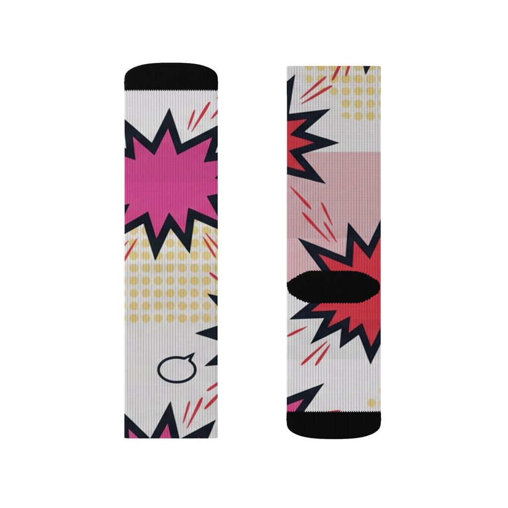 Matching Socks for Jordan 4 Retro Comic 5 Inspired Design